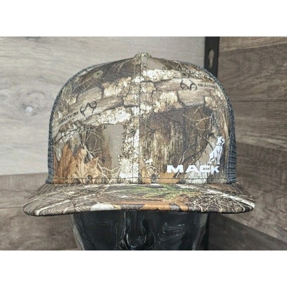 Mack Trucks Realtree Camouflage Bulldog Logo Snapback Tru Ker Hat/Cap